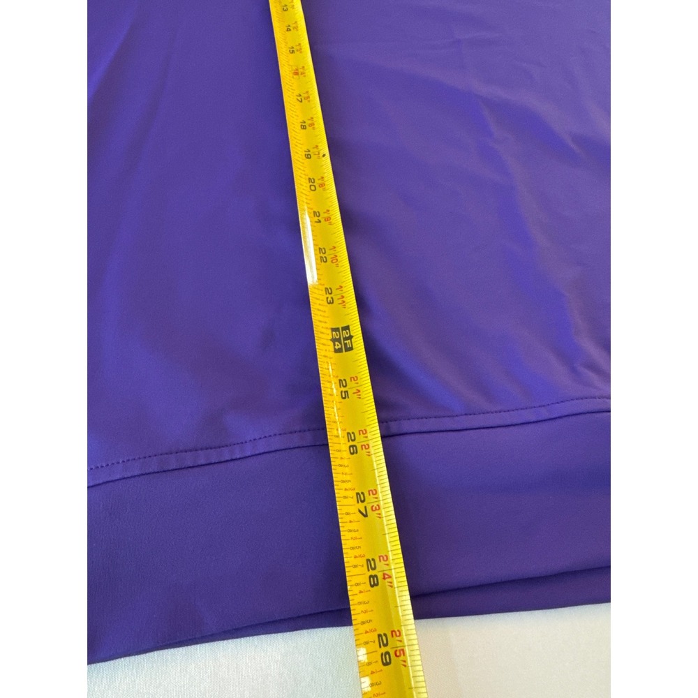 Turtleson Mens XL Purple Quarter Zip Pullover Poly Graphene Stretch Golf Shirt - Picture 12 of 15